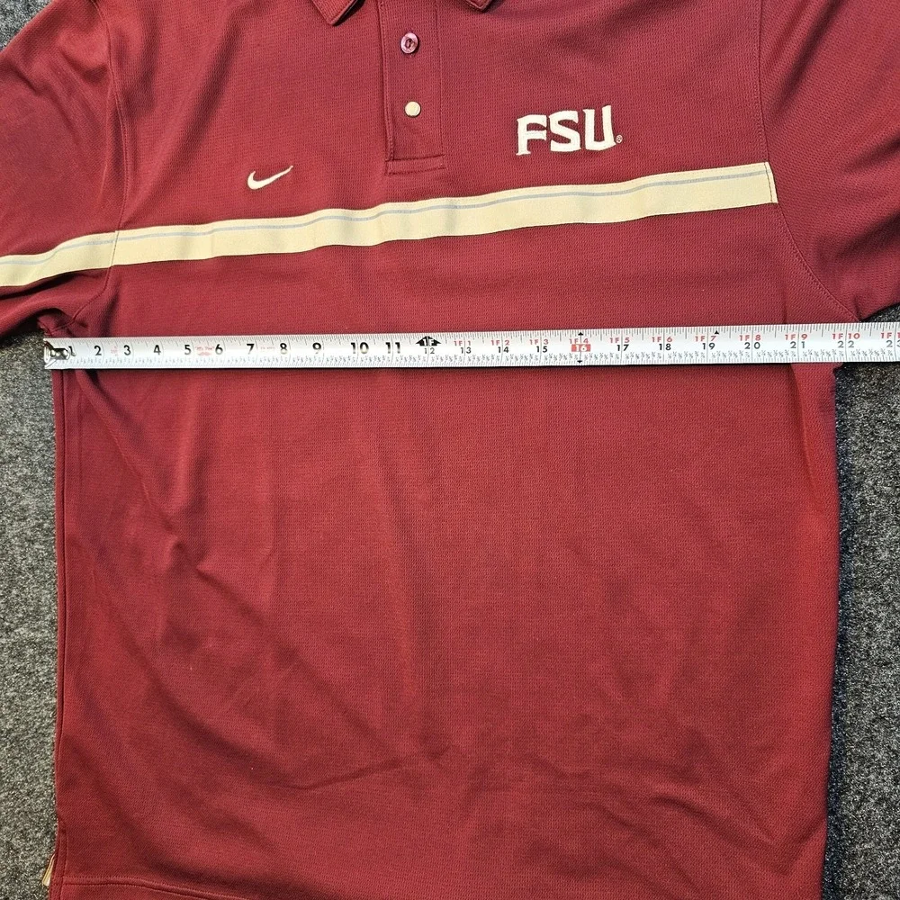 Nike‎ Dri-Fit Florida State Seminoles FSU Polo Shirt Mens Medium Red Team NCAA